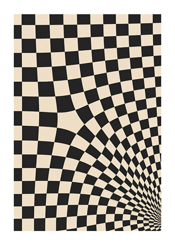 Poster Chessboard Swirl