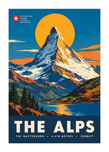 Poster Matterhorn Golden Peak