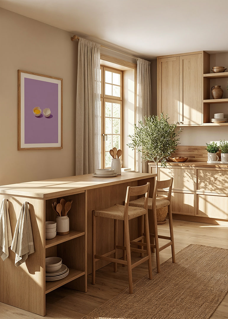 A golden egg in cracked shell against a purple background with a playful, stylish feel.-12