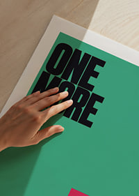 Bold typography in black against mint green with an intense pink color surface.-9