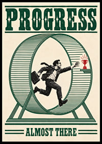 Retro-inspired poster about determination, speed and the path to success.-0