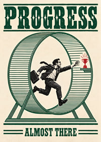 Retro-inspired poster about determination, speed and the path to success.-1