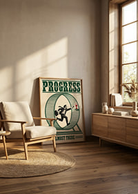 Retro-inspired poster about determination, speed and the path to success.-2