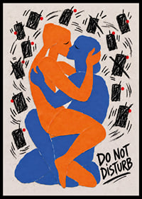 Graphic poster about closeness and calm amidst the digital noise.-6