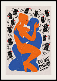 Graphic poster about closeness and calm amidst the digital noise.-2