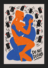 Graphic poster about closeness and calm amidst the digital noise.-5