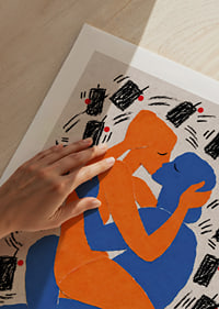 Graphic poster about closeness and calm amidst the digital noise.-9