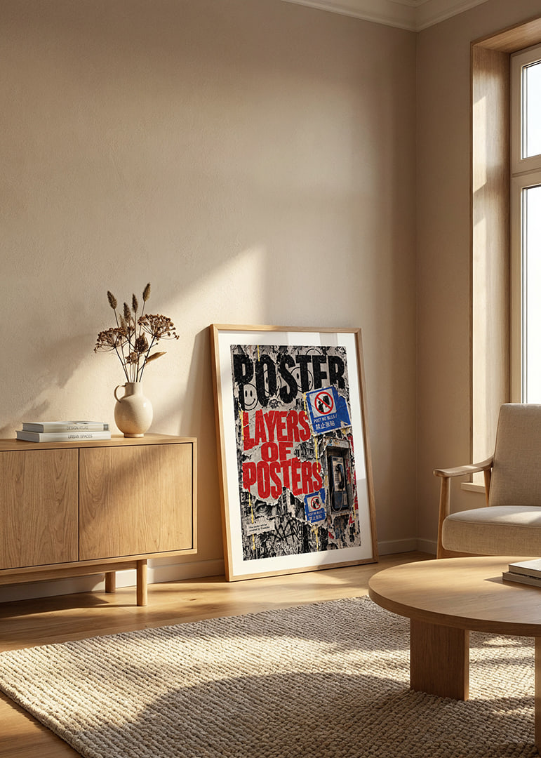Raw urban poster wall with worn layers, bold typography and city pulse.-12
