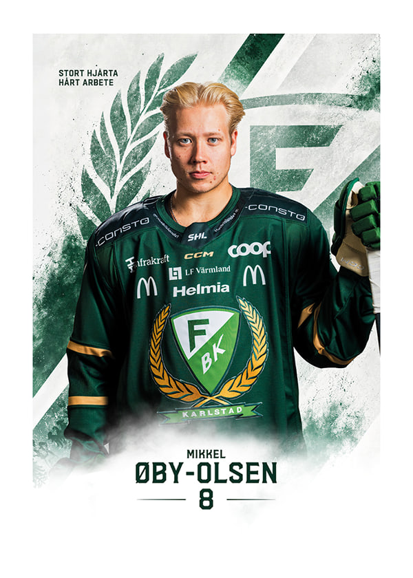 Poster Mikkel Øby-Olsen #8 Färjestad BK 2026/2027