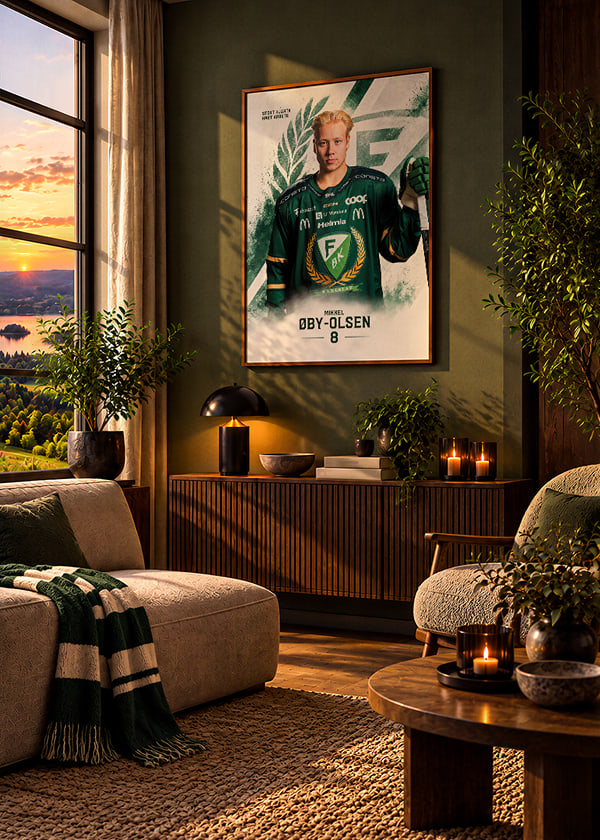 Poster Mikkel Øby-Olsen #8 Färjestad BK 2026/2027 crossfade