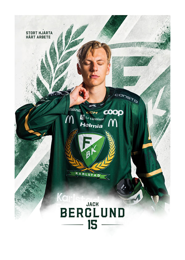 Poster Jack Berglund #15 Färjestad BK 2026/2027