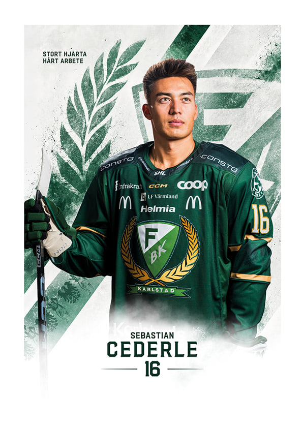 Poster Sebastian Cederle #16 Färjestad BK 2026/2027