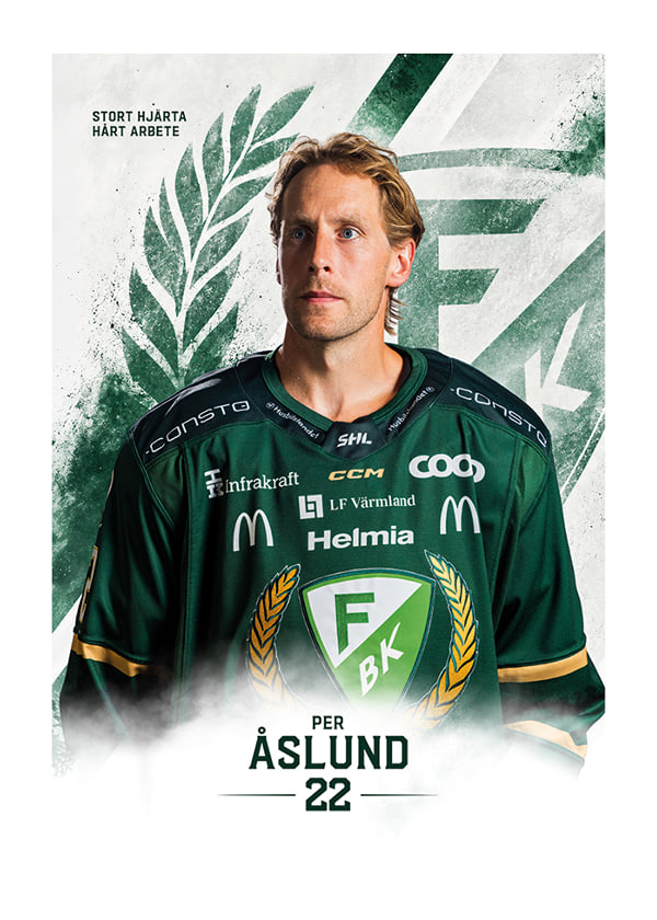 Poster Per Åslund #22 Färjestad BK 2026/2027