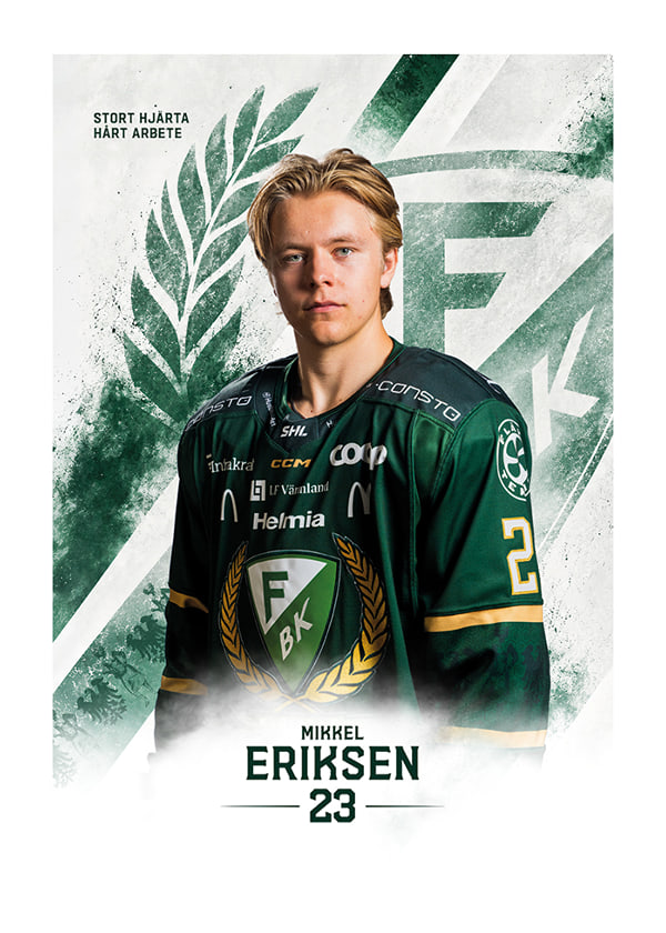 Poster Mikkel Eriksen #23 Färjestad BK 2026/2027
