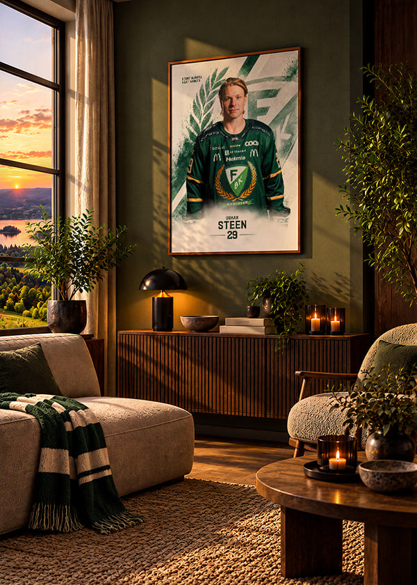 Poster Oskar Steen #29 Färjestad BK 2026/2027 crossfade