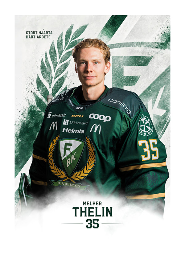 Poster Melker Thelin #35 Färjestad BK 2026/2027