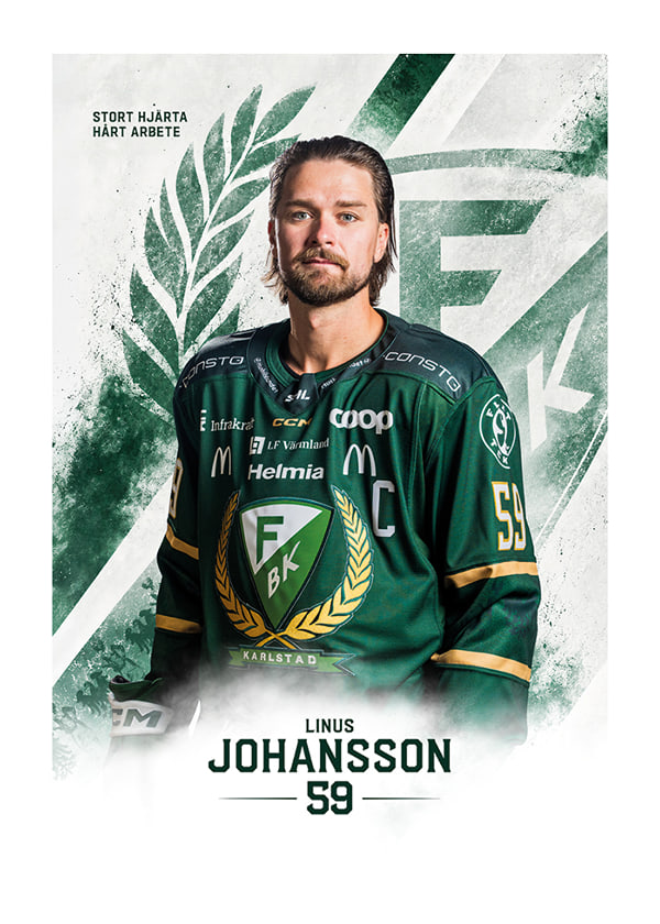 Poster Linus Johansson #59 Färjestad BK 2026/2027