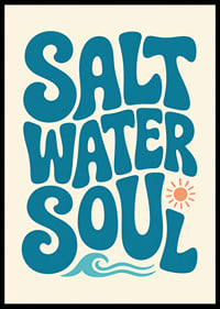 Retro-inspirierte Typografie mit Meereswellen und Sonne in ruhigen Küstentönen.-6
