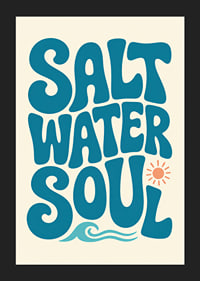 Retro-inspirierte Typografie mit Meereswellen und Sonne in ruhigen Küstentönen.-5