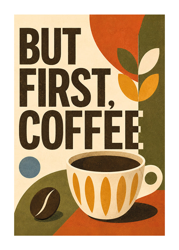 Poster Retro Coffee Ritual