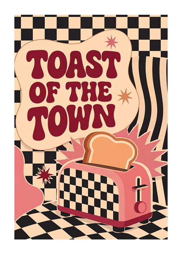 Poster Retro Toast Pop