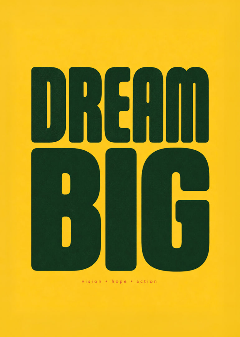 De krachtige typografie in groen en geel straalt een warme, hoopvolle dynamiek uit.-12