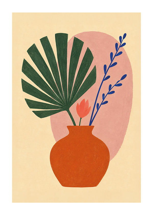 Plakat Terracotta Botanical Vase