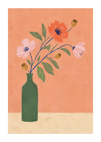 Affiche Green Bottle Bouquet
