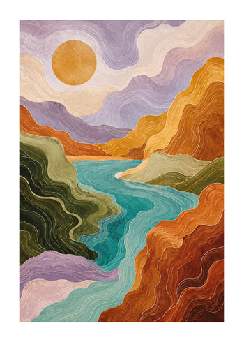 Plagát Pastel Canyon Flow