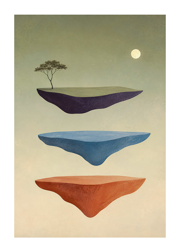 Poster Floating Earth Layers