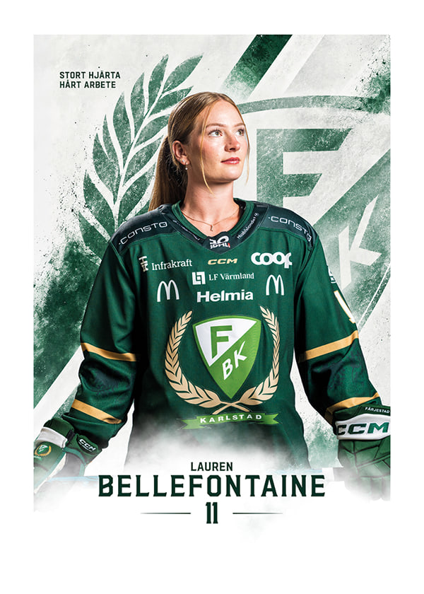 Poster Lauren Bellefontaine #11 Färjestad BK 2026/2027
