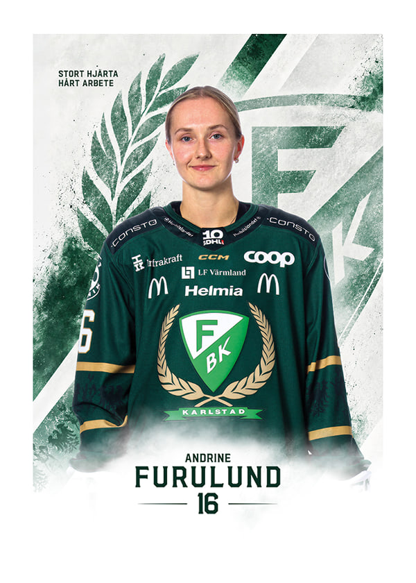 Poster Andrine Furulund #16 Färjestad BK 2026/2027