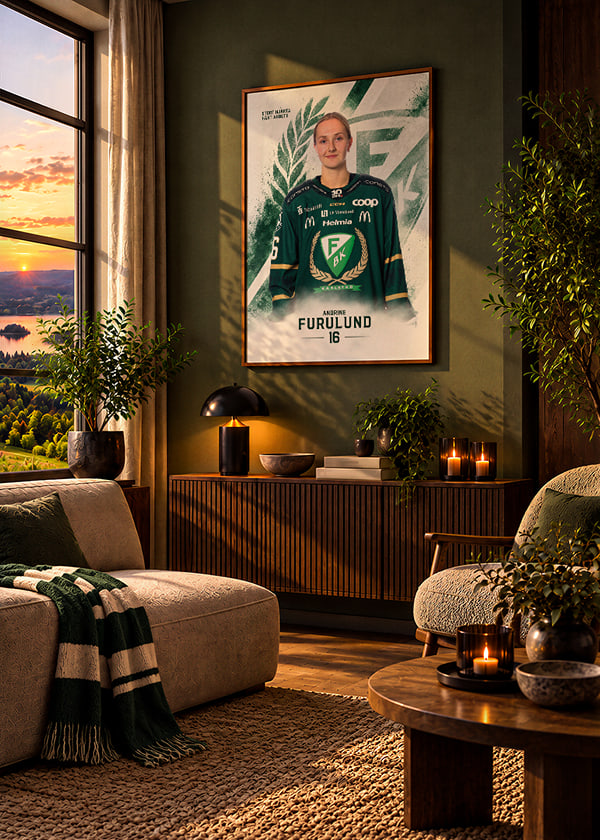 Poster Andrine Furulund #16 Färjestad BK 2026/2027 crossfade