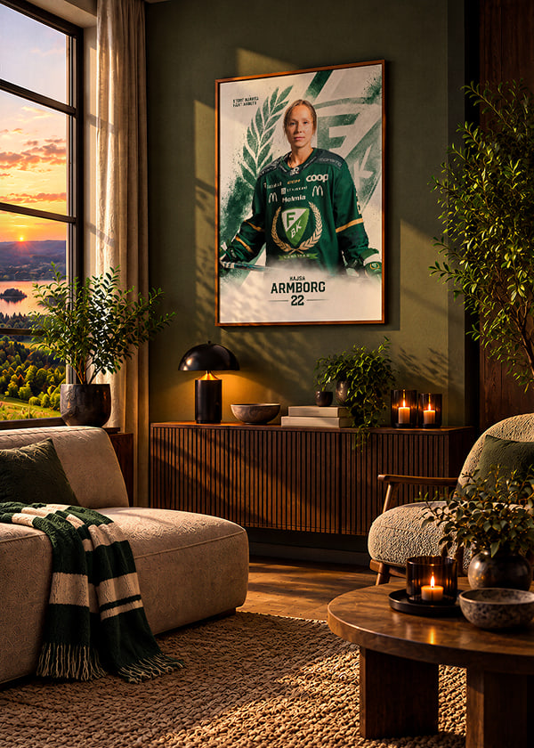 Poster Kajsa Armborg #22 Färjestad BK 2026/2027 crossfade