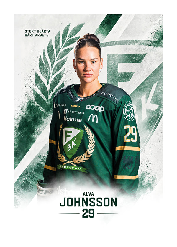 Poster Alva Johnsson #29 Färjestad BK 2026/2027
