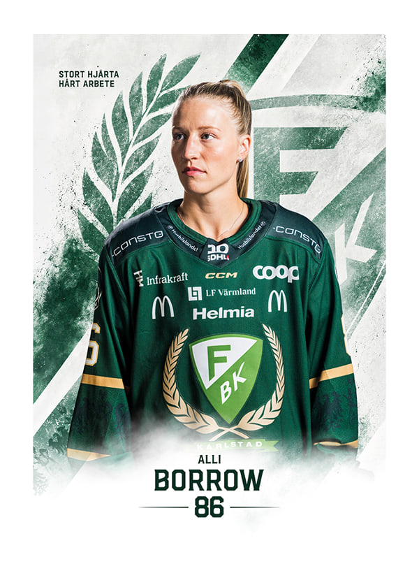 Poster Alli Borrow #86 Färjestad BK 2026/2027