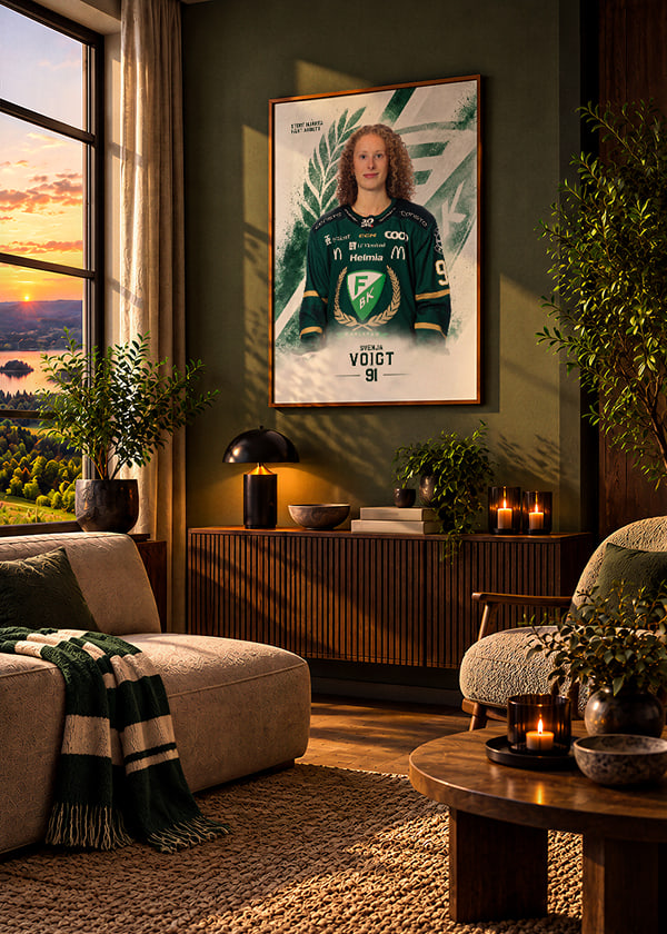 Poster Svenja Voigt #91 Färjestad BK 2026/2027 crossfade