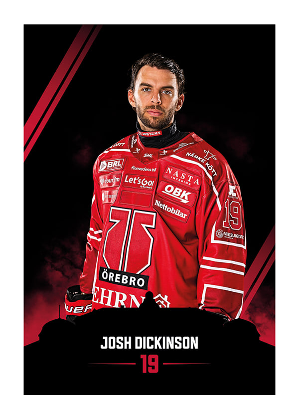 Poster Josh Dickinson #19 Örebro Hockey 2026/2027