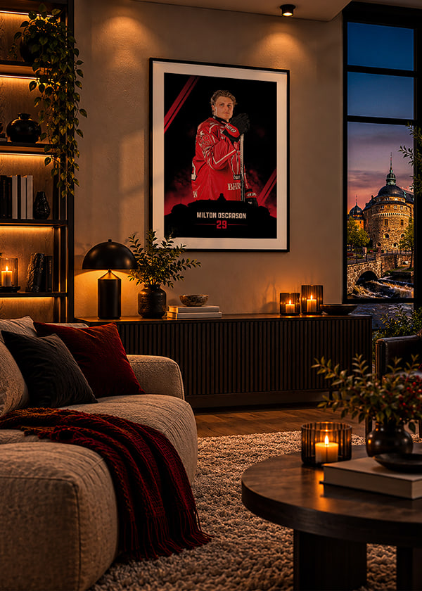 Poster Milton Oscarson #29 Örebro Hockey 2026/2027 crossfade