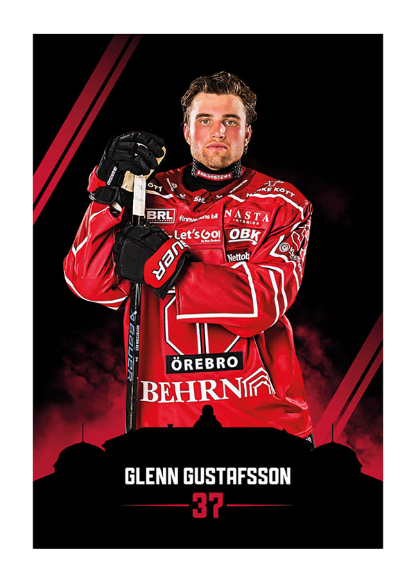 Poster Glenn Gustafsson #37 Örebro Hockey 2026/2027