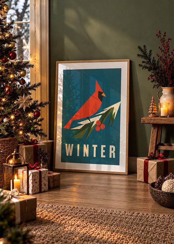 Póster Winter Cardinal crossfade