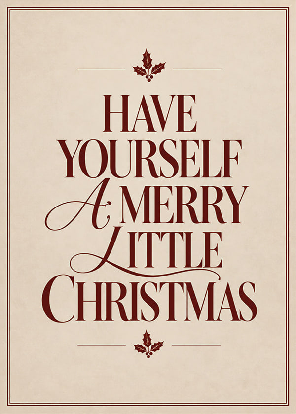 Póster Classic Christmas Typography