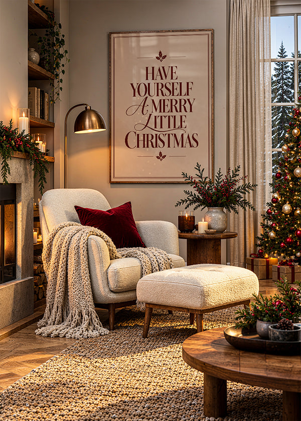 Póster Classic Christmas Typography crossfade