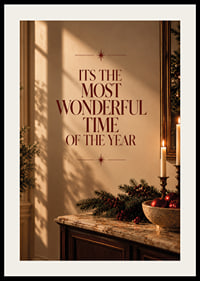 Elegante póster navideño con tipografía cálida y un ambiente festivo.-2