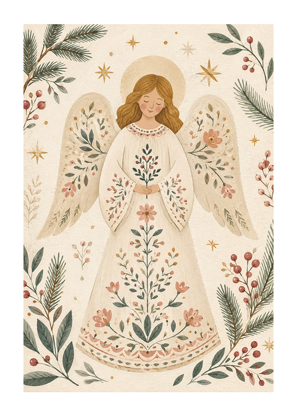 Póster Nordic Holiday Angel