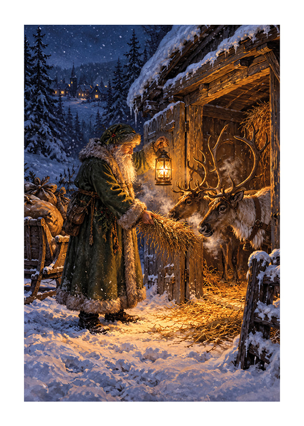 Póster Lanternlit Reindeer Feast