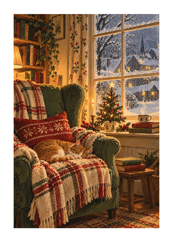 Póster Christmas Catnap