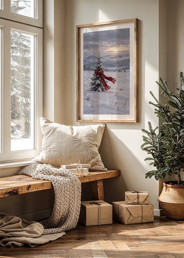 Póster Snowy Spruce Scarf crossfade