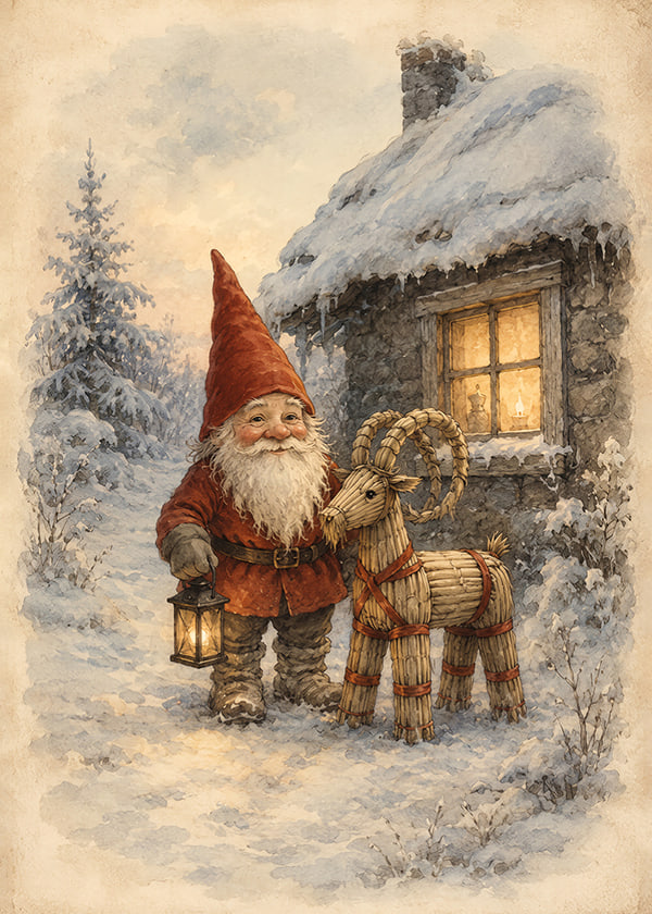 Póster Winter Gnome Lantern