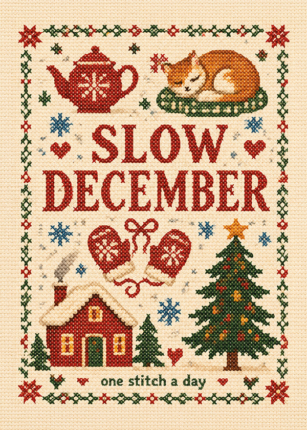 Póster Slow December Stitch